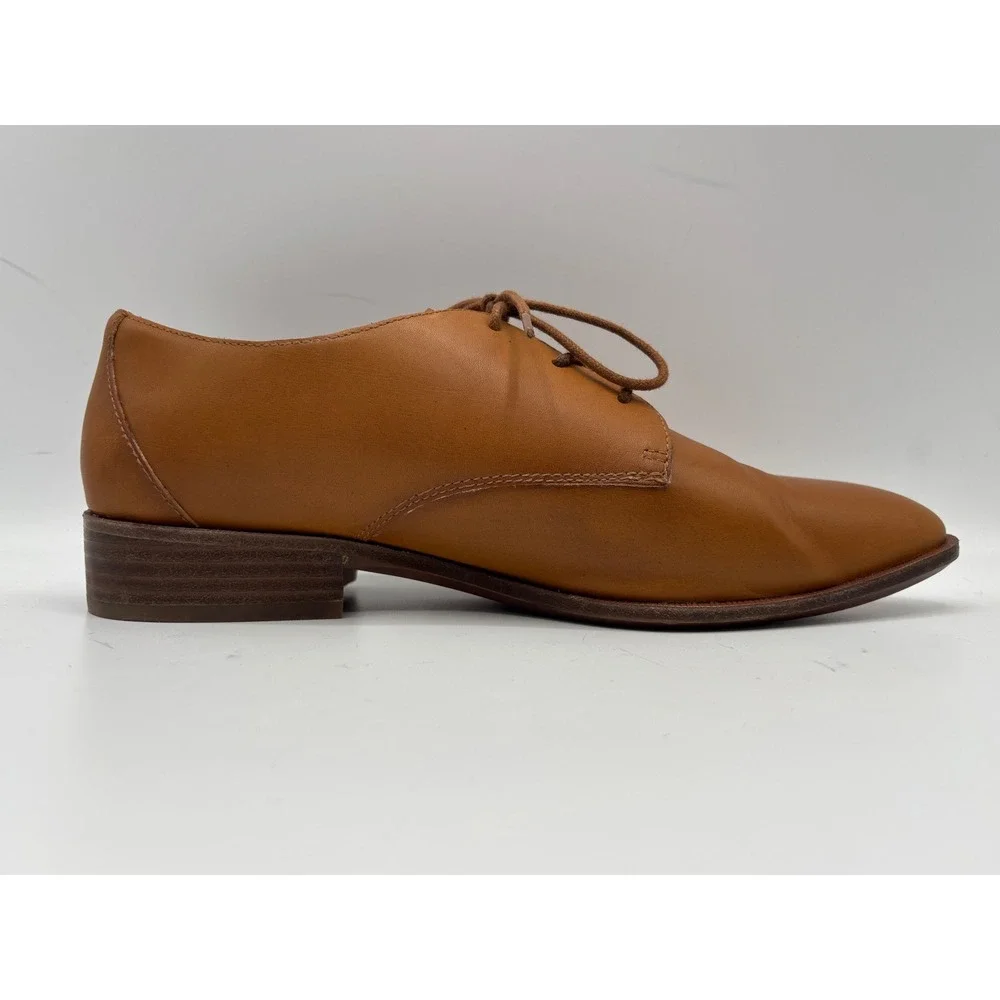 Madewell Men's Cognac Leather Derby Oxford Lace-Up Shoes Leather Size 9